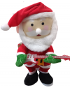 Χριστουγεννιάτικο Μουσικό Παιχνίδι Λούτρινος Α.Βασιλης με κιθάρα 30 cm